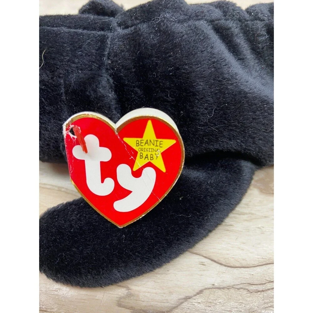 Vtg 1993 Ty Beanie Babies Blackie The Bear With Tags Erros 1993/ 94
